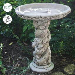 Rackhams Fruit Design Stone Cast Birdbath - thumbnail 2