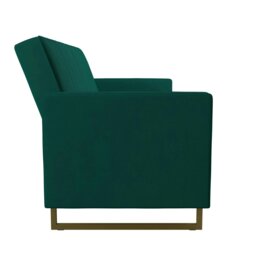Rackhams Skylar Sofa Bed in Velvet Green - Green - thumbnail 4