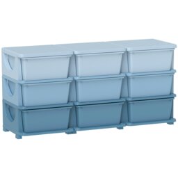 Rackhams Kids Storage Units with Drawers 3 Tier Chest Dresser Tower Blue - 113 x 37 x 56.5 cm - Cream - thumbnail 2