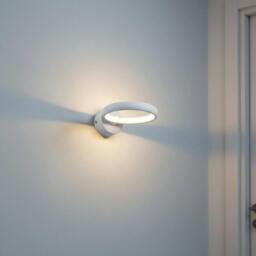 Rackhams 6 Watt Round White Modern Indoor LED Sconce Light - thumbnail 1