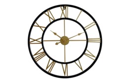 Rackhams WC2132 - Black & Gold Roman Wall Clock - 76 cm / 30 in - thumbnail 4