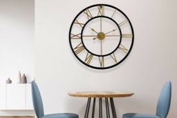 Rackhams WC2132 - Black & Gold Roman Wall Clock - 76 cm / 30 in - thumbnail 2