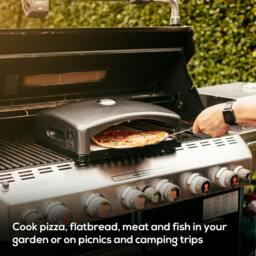 Rackhams Mini Outdoor BBQ Pizza Oven Ceramic Stone Built In Thermometer - thumbnail 3