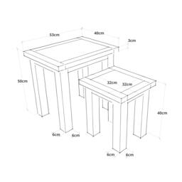 Rackhams Nest of Tables - Set of 2 Tables - Light Tan - thumbnail 6