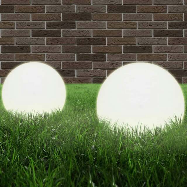 Rackhams LED Bowl Lamps 2 pcs Spherical 30 cm PMMA