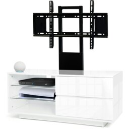 "Rackhams Gallus Gloss White with 2- Drawers and 3-Sheves 32""-55"" LED/LCD/Plasma Cabinet TV Stand with Mounting Arm" - thumbnail 2