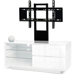 "Rackhams Gallus Gloss White with 2- Drawers and 3-Sheves 32""-55"" LED/LCD/Plasma Cabinet TV Stand with Mounting Arm" - thumbnail 4