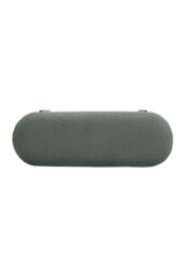 Rackhams Grey Polar Fleece Oval Shaped Bench Entryway Shoe Changing Stool - Grey - thumbnail 4