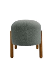 Rackhams Grey Polar Fleece Oval Shaped Bench Entryway Shoe Changing Stool - Grey - thumbnail 5
