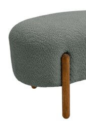 Rackhams Grey Polar Fleece Oval Shaped Bench Entryway Shoe Changing Stool - Grey - thumbnail 6