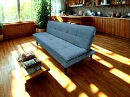 Rackhams The Fermo 2 Seater Sofa Bed in Grey, Silver or Navy - Silver - thumbnail 1
