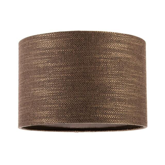 Rackhams Designer Bobbled and Textured Linen Lamp Shade in Chocolate Brown - image 1