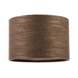 Rackhams Designer Bobbled and Textured Linen Lamp Shade in Chocolate Brown - thumbnail 1