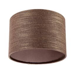 Rackhams Designer Bobbled and Textured Linen Lamp Shade in Chocolate Brown - thumbnail 5