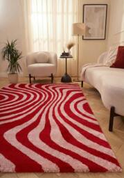 Rackhams Joli Striped Red & Pink Rug - 200X290 cm - thumbnail 2