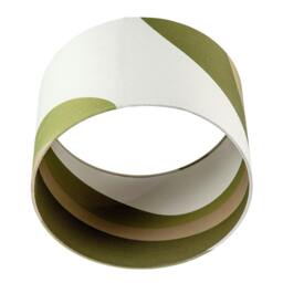 Rackhams Olive Green Linen Fabric Lamp Shade with Inner and Outer Wavy Design - thumbnail 5