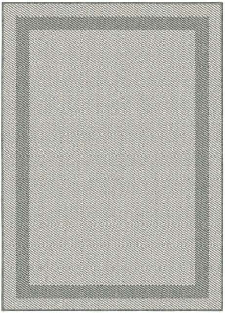 Rackhams Duo Weave Outdoor Grey Rug Bordered - 200X290 cm - image 1