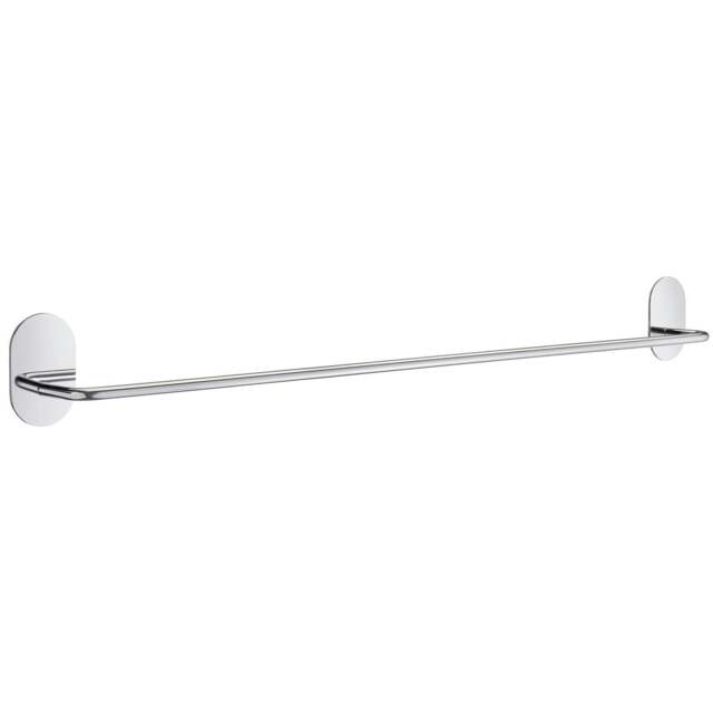 Rackhams Chromed Stainless Steel 62.5cm Towel Rail Self Adhesive Bathroom Wall Mounted