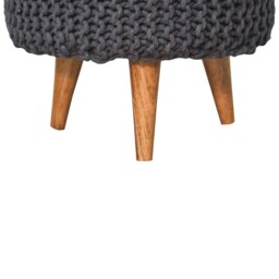 Rackhams Keeva Grey Round Footstool - thumbnail 6