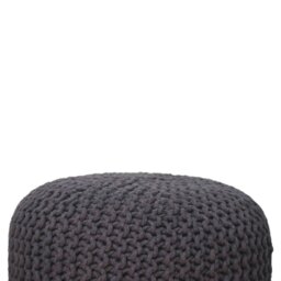 Rackhams Keeva Grey Round Footstool - thumbnail 5