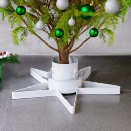 Rackhams Christmas Tree Stand White 47x47x13.5 cm - thumbnail 1