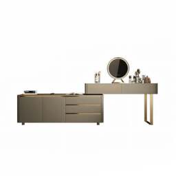 Rackhams Dempsey Dressing Table With Sideboard, Extendable, Corner Dressing Table - 100cm Dressing Table + 160cm Sideboard - NO Stool - thumbnail 1
