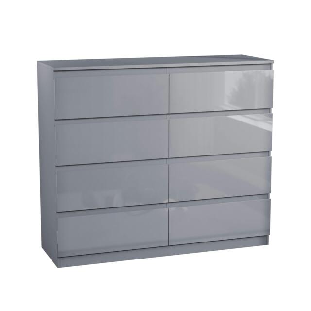 Rackhams Glinton 8 Drawer Chest, Black - Grey - image 1