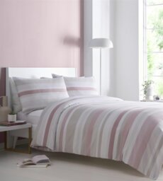 Rackhams Simply Stripes Duvet Cover Set Bedding - Charcoal - Single - thumbnail 2