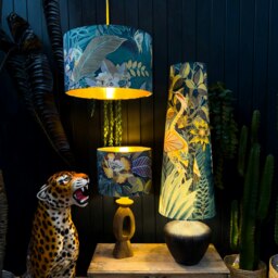Rackhams Paradise Lost Velvet Oversized Cone Lampshades - King - thumbnail 2