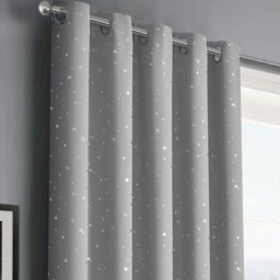 Rackhams Stars Thermal Blackout Ready Made Eyelet Curtains - 117cm x 137cm - Pink - thumbnail 3