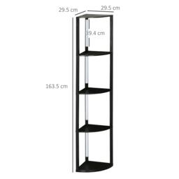 Rackhams Corner Floor Lamp for Living Room Bedroom with Dimmable Warm White LED Light, Modern Tall Standing Lamp, Black - thumbnail 3