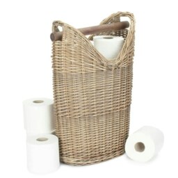Rackhams Wicker Bathroom Toilet Roll Holder - thumbnail 1