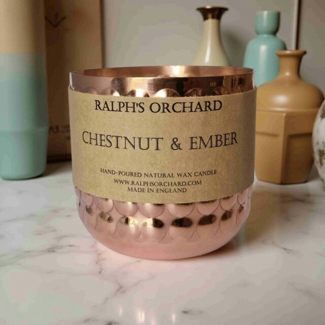 Rackhams Decorative Copper Candles – Classic Fragrances - Chestnut & Ember - image 1
