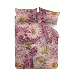 Rackhams RHS x Catherine Lansfield Rosemoor Floral So Soft Duvet Cover Set Pink - Double - Pink - thumbnail 5