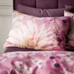 Rackhams RHS x Catherine Lansfield Rosemoor Floral So Soft Duvet Cover Set Pink - Double - Pink - thumbnail 3