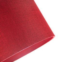 Rackhams Contemporary and Sleek Red Plain Natural Linen Fabric Drum Lamp Shade 60w Max - thumbnail 5
