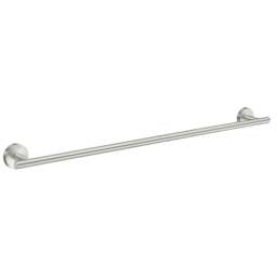 "Rackhams Brushed Nickel Single Towel Rail 64.8cm/25.5"" Wall Mounted with Concealed Screws Bathroom Towel Holder" - thumbnail 1