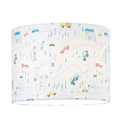 Rackhams Children's Play Village Lamp Shade - Town City Car Roads Map with Cars & Trucks - thumbnail 2