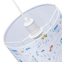 Rackhams Children's Play Village Lamp Shade - Town City Car Roads Map with Cars & Trucks - thumbnail 5
