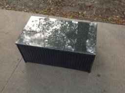 Rackhams Rattan Rectangular Coffee Table - Black - thumbnail 2