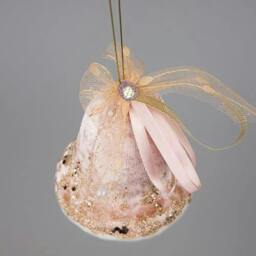 Rackhams 10cm Pink Bell Hanging Christmas Decoration for Tree, Wreath or Garland - thumbnail 4