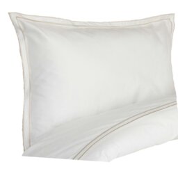 Rackhams Savoy Oxford Pillowcase - Oyster - 76cm x 51cm - Oyster - 80% Cotton/20% Egyptian Cotton - thumbnail 3
