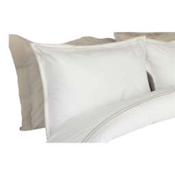 Rackhams Savoy Oxford Pillowcase - Oyster - 76cm x 51cm - Oyster - 80% Cotton/20% Egyptian Cotton - thumbnail 4