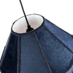 Rackhams Traditional Victorian Empire 40cm Lamp Shade in Navy Midnight Blue with Tassels - thumbnail 4