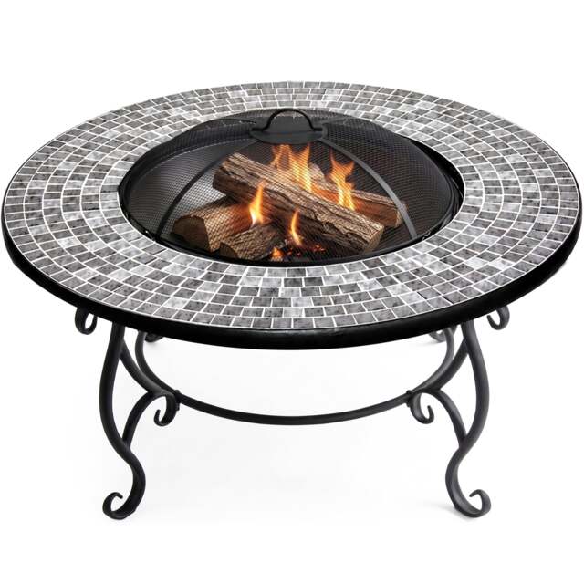 Rackhams Fireology GINESSA Sumptuous Garden and Patio Round Heater, Fire Pit, Brazier, Coffee Table, Barbecue and Ice Bucket - image 1