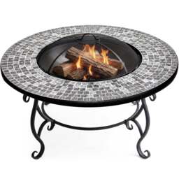 Rackhams Fireology GINESSA Sumptuous Garden and Patio Round Heater, Fire Pit, Brazier, Coffee Table, Barbecue and Ice Bucket