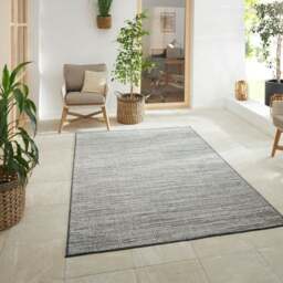 Rackhams Mèlange Reversible Indoor & Outdoor Grey Rug - 120X170 cm - thumbnail 6