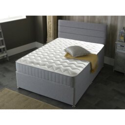 Rackhams Castle Essential Sprung Mattress - 8-Inch Deep, Soft Feel - Grey - 1 - European Double Mattress (140cm x 200cm) - thumbnail 3