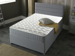 Rackhams Castle Essential Sprung Mattress - 8-Inch Deep, Soft Feel - Grey - 1 - European Double Mattress (140cm x 200cm) - thumbnail 1