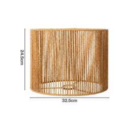 Rackhams Lamp Shade Boho Woven Paper Rope Metal Frame Easy Fit Pendant Yellow - thumbnail 3